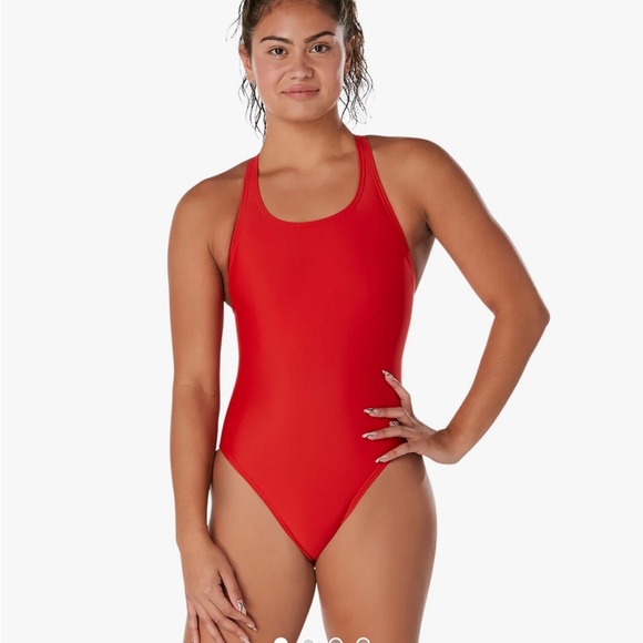 Speedo Other - Women's Eco Solid Super Pro One Piece Swimsuit sz 30 team red NWT